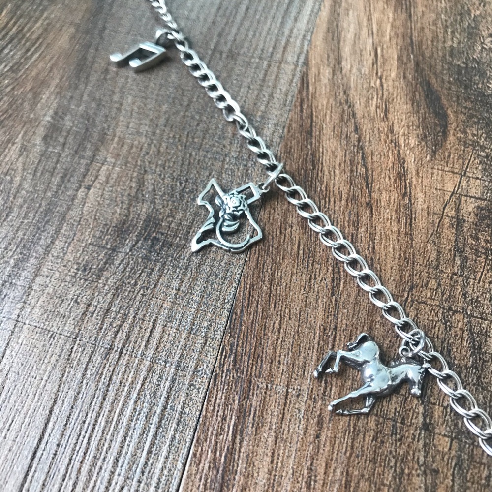 Sterling silver southern petite charm bracelet